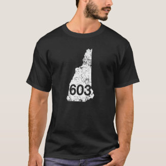 T-shirt New Hampshire Area Code 603 Chemise, Hometown Souv