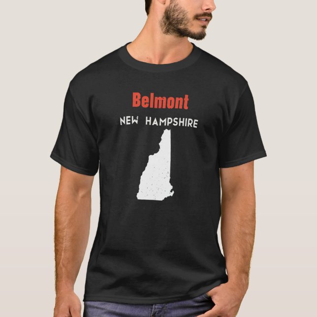 T-shirt New Hampshire États-Unis Amérique Voyage Belmont (Devant)