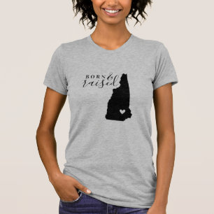 T-shirt New Hampshire Né et élevé Tee d'État