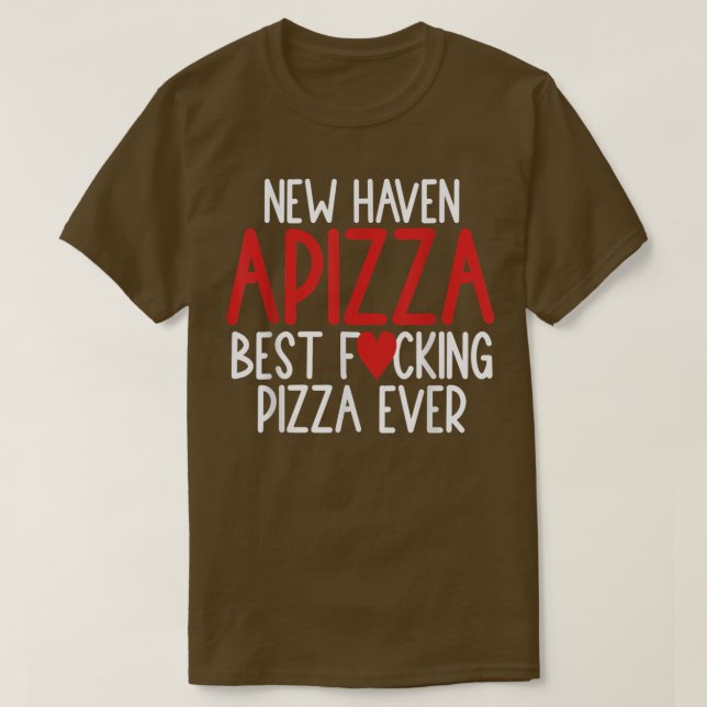 T-shirt New Haven Style Apizza Best Pizza Amateurs Connect (Design devant)