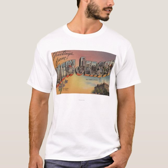 T-shirt New Jersey (capitale de l'État/fleur) (Devant)