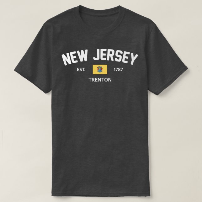 T-shirt New Jersey Collegiate Preppy (Design devant)