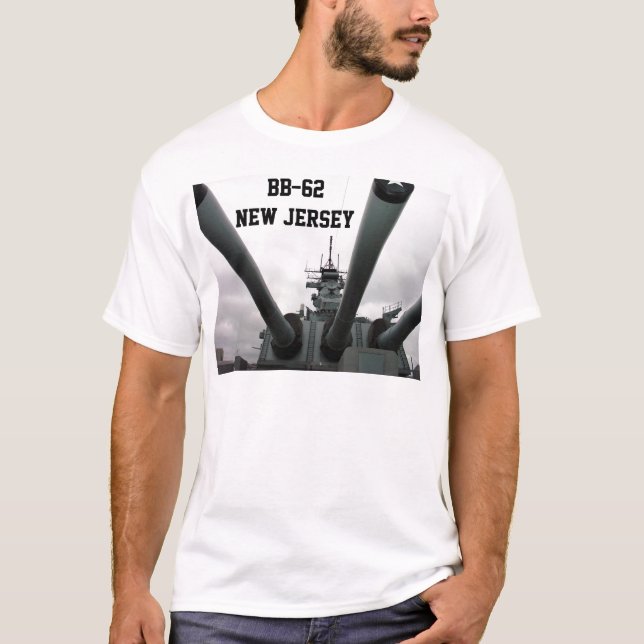 T-shirt New Jersey du cuirassé BB-62 (Devant)