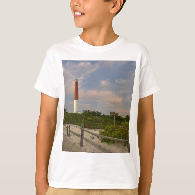 T-shirt New Jersey Etats-Unis de phare d'île de Long Beach (Devant)