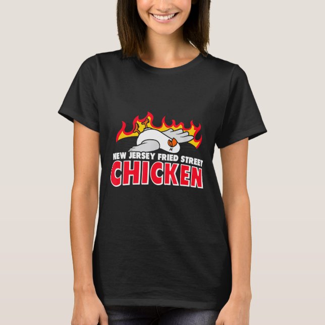T-shirt New Jersey Fried Street Chicken Funny Food  (Devant)