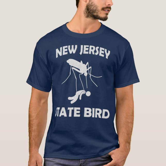 T-shirt New Jersey Mosquito State Bird Drôle en plein air (Devant)