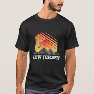T-shirt New Jersey Mountain Sunset USA America Cadeaux