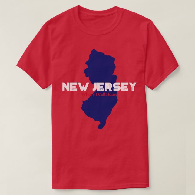 T-shirt New Jersey Où je rentre chez moi (Design devant)
