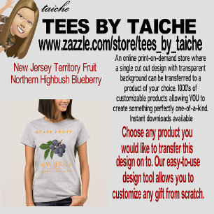 T-shirt New Jersey Territoire Fruit Blueberry du Nord