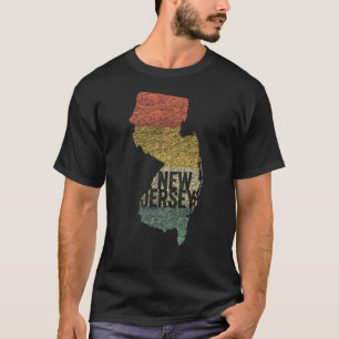 T-shirt New Jersey Vintage Retro Sunset État en détresse