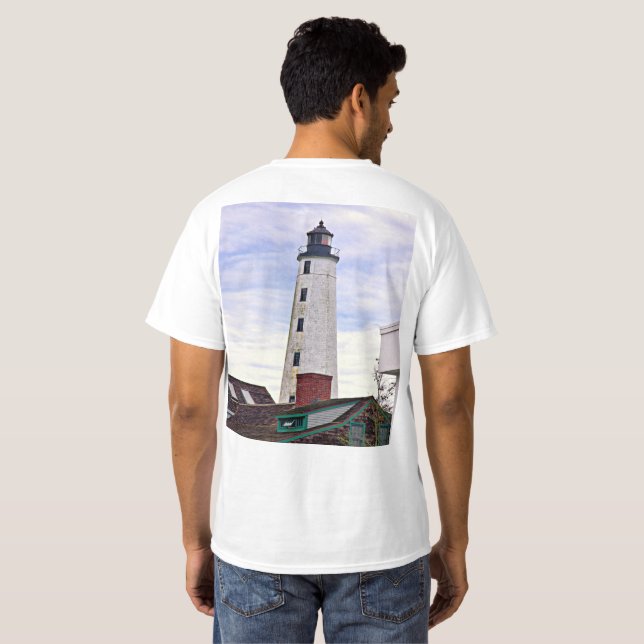 T-shirt New London Harbour Lighthouse CT double côté TShir (Dos entier)