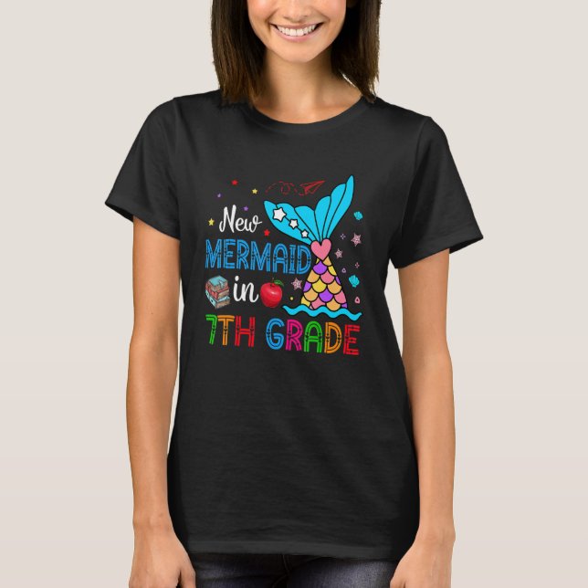 T-shirt New Mermaid In 7th Grade Matching Mermaid  Student (Devant)