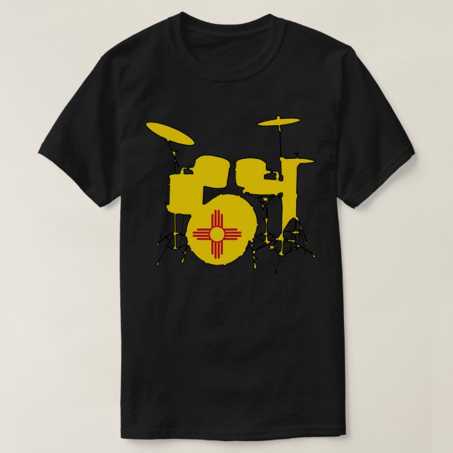 T-shirt New Mexico flag drums  (Design devant)
