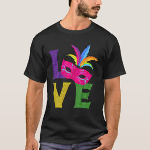 T-shirt New Orlean Carnival Pink Mask Party tenue Love Ma