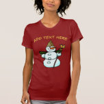 T-shirt New Orleans Christmas Snowman, personnalisation<br><div class="desc">La Nouvelle-Orléans Noël Snowman,  célèbre bonhomme de neige volant peut être personnalisé sur le web. Ajoutez du texte</div>