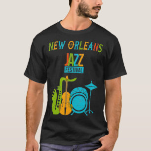 T-shirt New Orleans Festival de Jazz Music Gift Jazz