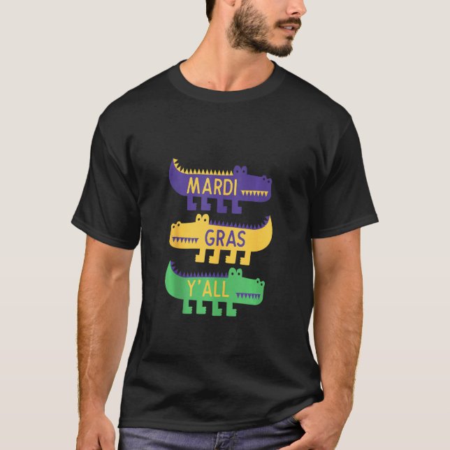 T-shirt New Orleans Mardi Gras Yall Festival Costume Enfan (Devant)
