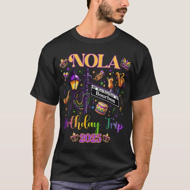 T-shirt New Orleans Nola 2025 Girls' Birthday Bachelorette (Devant)