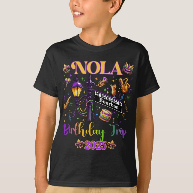 T-shirt New Orleans Nola 2025 Girls' Birthday Bachelorette (Devant)