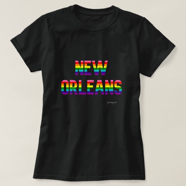 T-shirt New Orleans Pride Rainbow Flag T Shirt W. (Design devant)