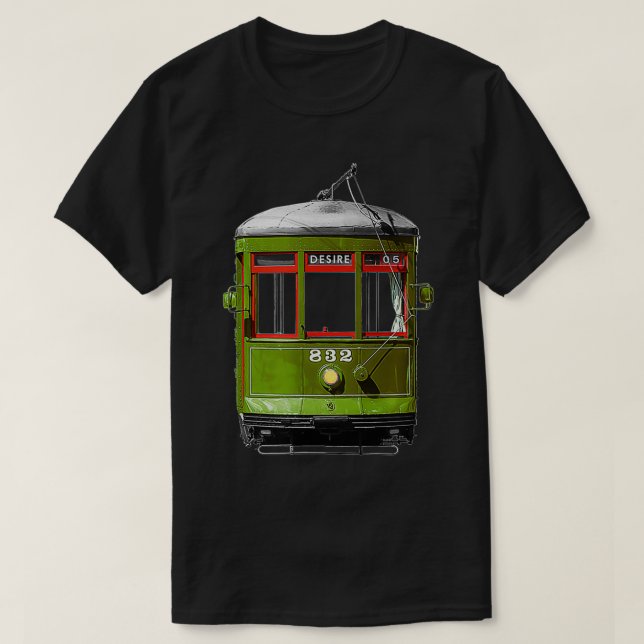 T-shirt New Orleans Street Car  (Design devant)