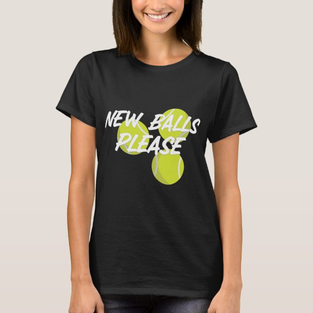 T-shirt New Please Funny Tennis  (Devant)