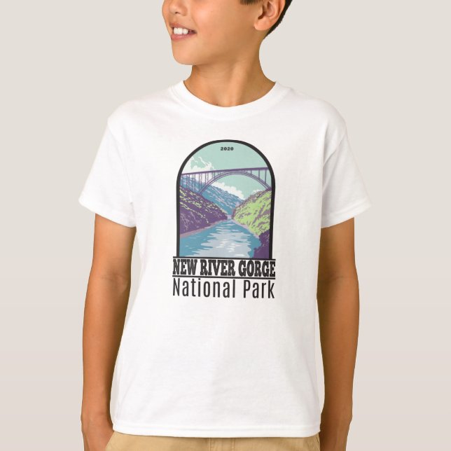 T-shirt New River Gorge National Park West Virginia Bridge (Devant)
