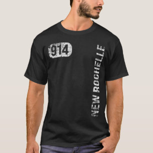 T-shirt New Rochelle New York 914 Indicatif régional Vinta