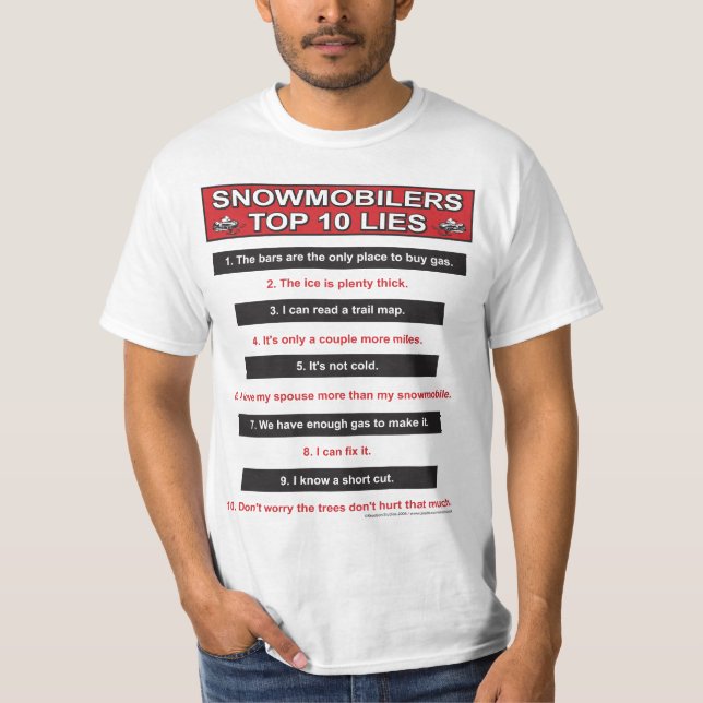 T-shirt New-top-10-lies-Large-Red (Devant)