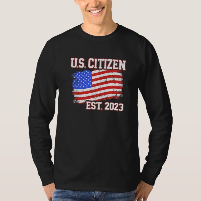 T-shirt New US citizen 2023 for citizenship with american  (Devant)