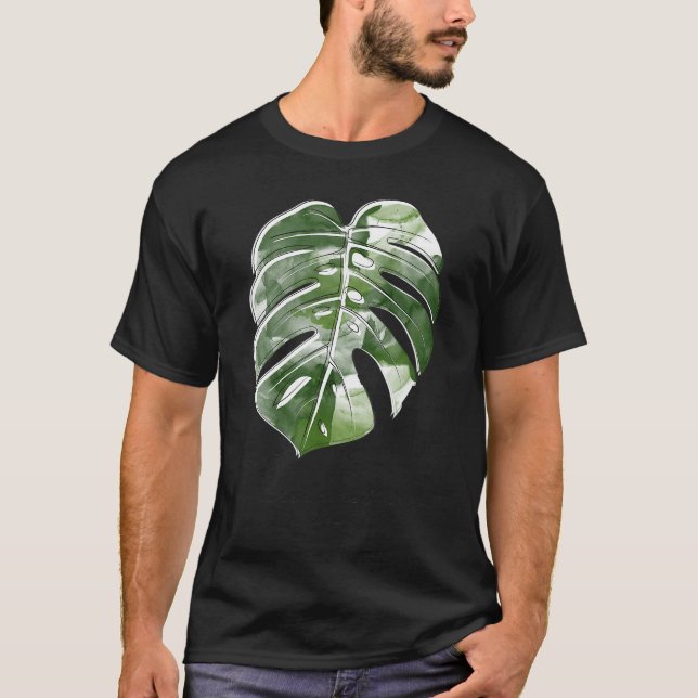 T-shirt New Variegata Window Plant Monstera Deliciosaropic (Devant)