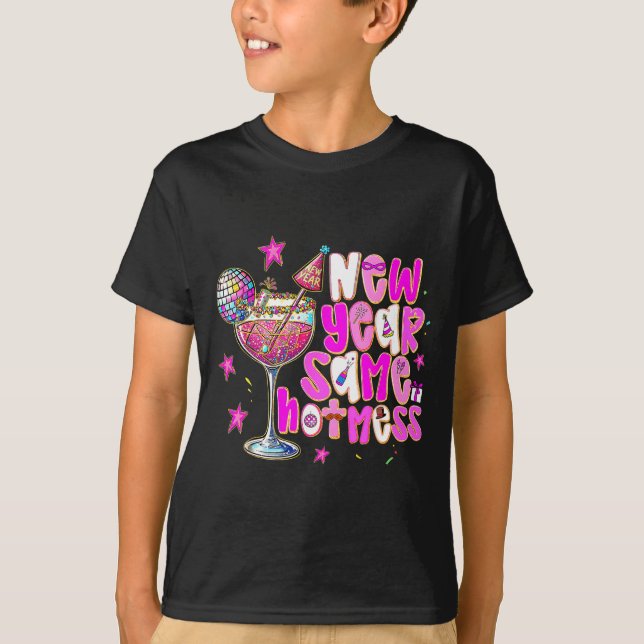 T-shirt New Year Same Hot Mess Martini Tail New Year Women (Devant)