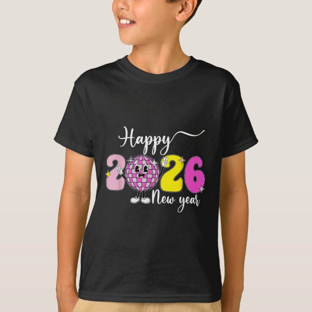 T-shirt New Years Eve Hello 2026 Happy New Year 2026 Disco (Devant)