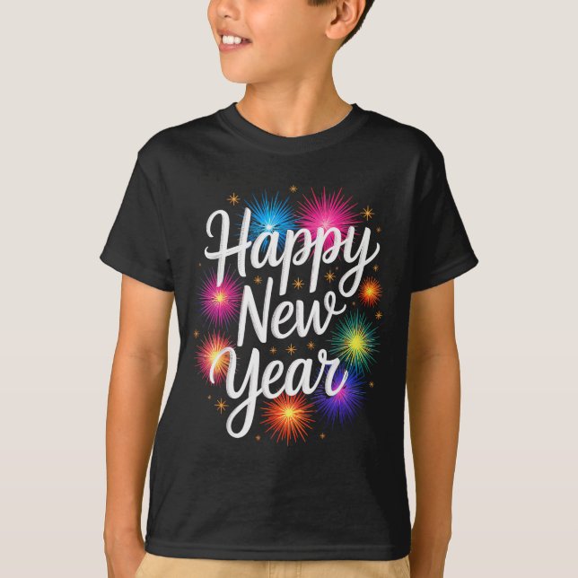 T-shirt New Years Eve Party Matching Happy New Year  (Devant)