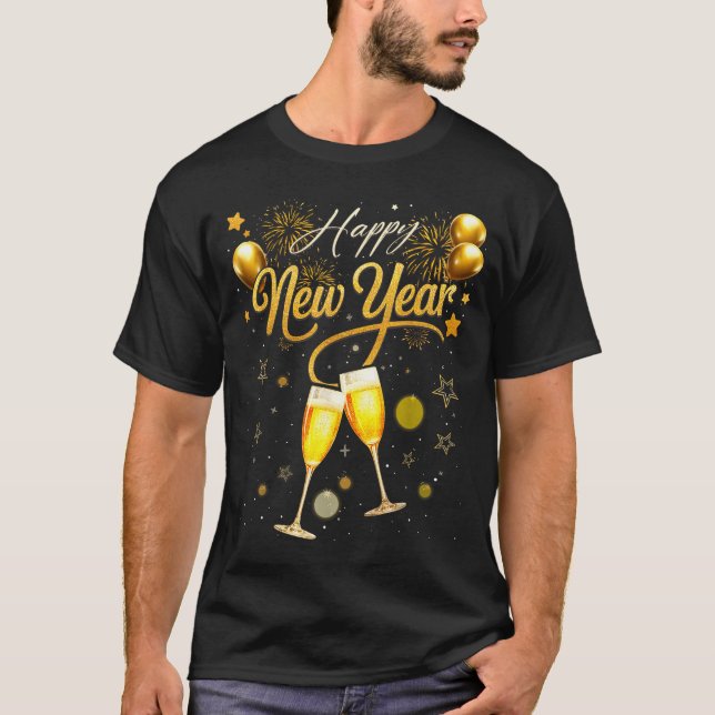 T-shirt New Years Eve Party Supplies 2026 Happy New Year F (Devant)