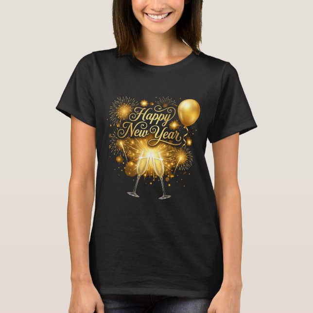 T-shirt New Years Eve Party Supplies 2026 Happy New Year F (Devant)