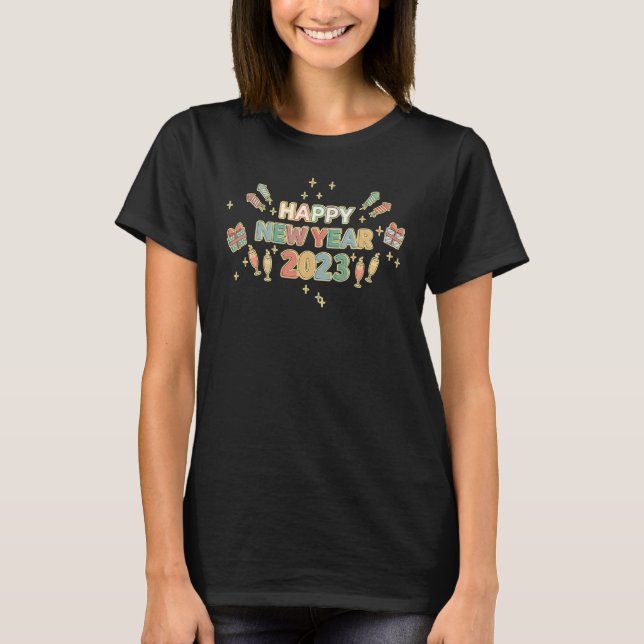 T-shirt New Years Eve Party Supplies Kids NYE 2023 Happy N (Devant)