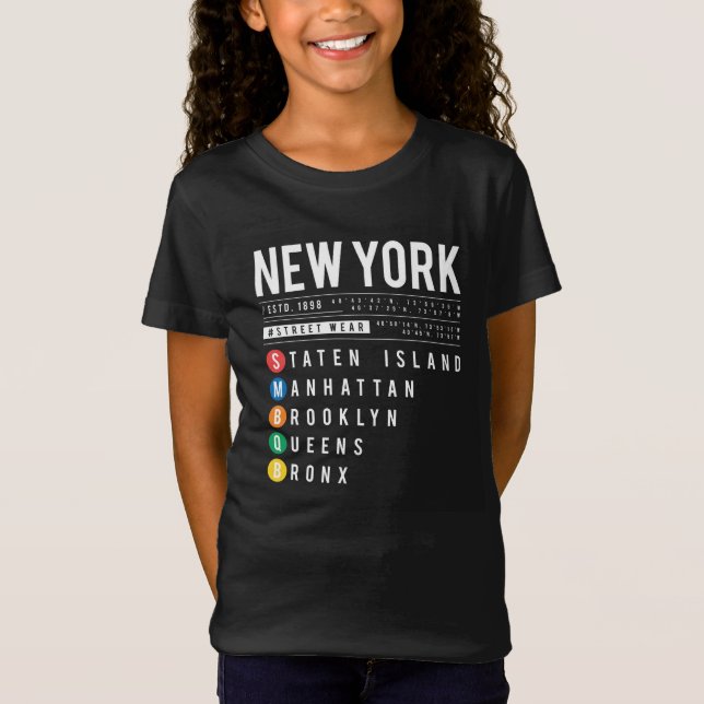 T-Shirt New York 5 Boroughs (Devant)