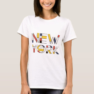T-shirt New York artistique, style néoplasticisme