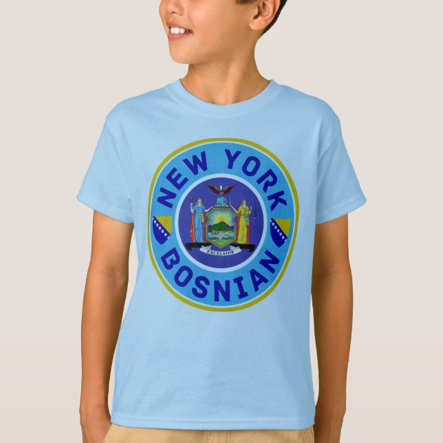 T-shirt New York Bosniaque Américain (Devant)