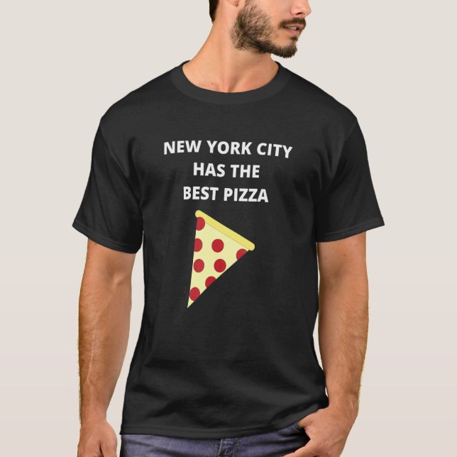 T-shirt New York City A La Meilleure Pizza (Devant)