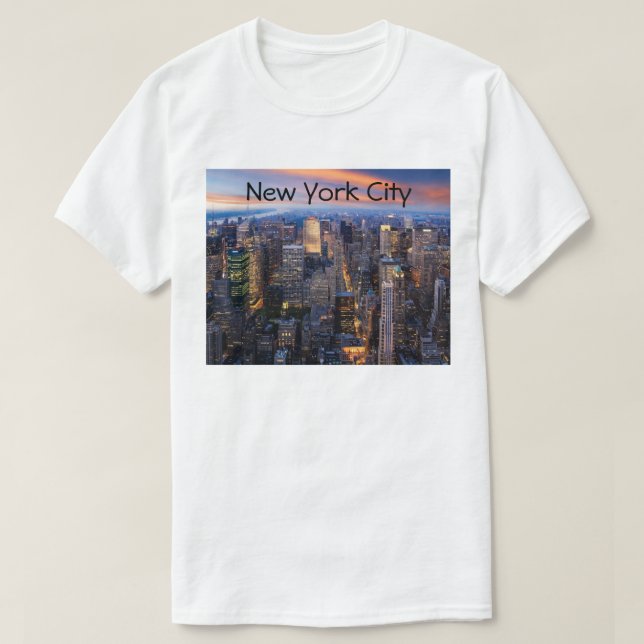 T-shirt New York City à Night, (Design devant)