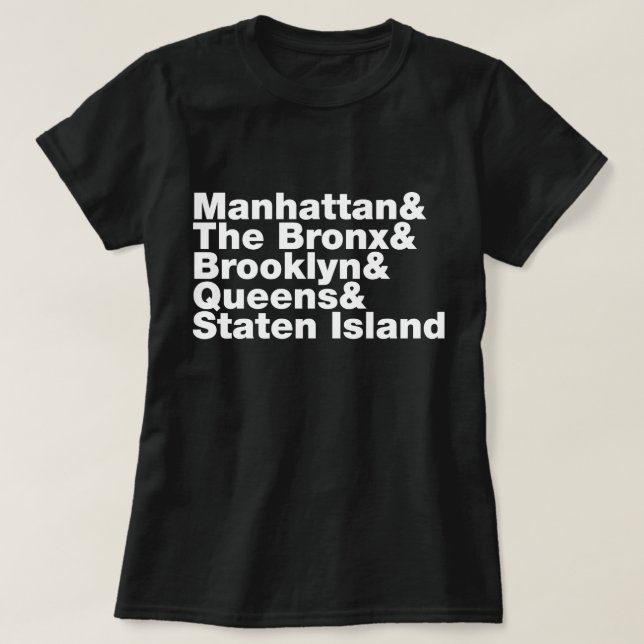 T-shirt ~ New York City de cinq villes (Design devant)