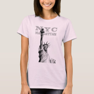 T-shirt New York City Manhattan Nyc Liberty Statue Femmes