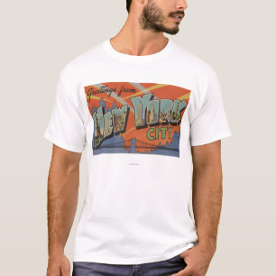 T-shirt New York City, New York - Scènes de grandes lettre
