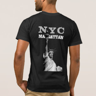 T-shirt New York City Nyc Manhattan Liberty Statue Hommes