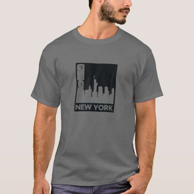 T-shirt New York City NYC Skyline Retro Les années 70 80S  (Devant)