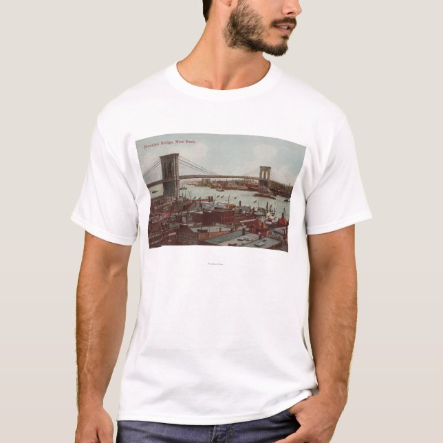 T-shirt New York City, NYView du pont de Brooklyn (Devant)