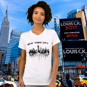 T-shirt New York City Skyline Ladies White