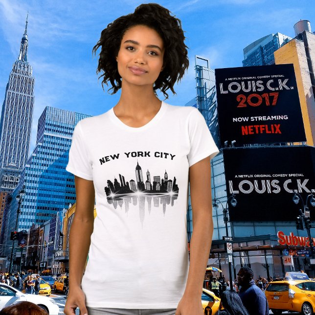 T-shirt New York City Skyline Ladies White (New York City)